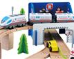 149pcs wooden railroad train set